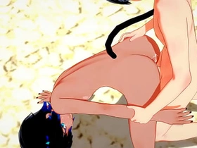 BL-猫男x狐男无套干两炮-伪娘变装日本亚裔漫画动漫游戏色情男同 hot gay kissing porn