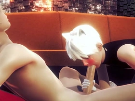 伪娘男同 - 艾伦手交和口交 - 伪娘伪男异装者动漫漫画日本亚洲游戏色情同性恋 gay korean public porn