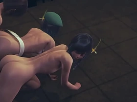 原神耽美-温迪双头龙3P-伪娘跨性别日本动漫游戏同性色情 gay porn anime hot