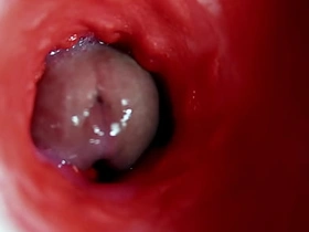 一根漂亮的大鸡巴在湿滑的小穴里汹涌抽插，啪啪作响！ hot gay porn gifs