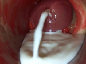 深插阴道内镜头捕捉大量精液喷射ASMR chinese gay porn webcam